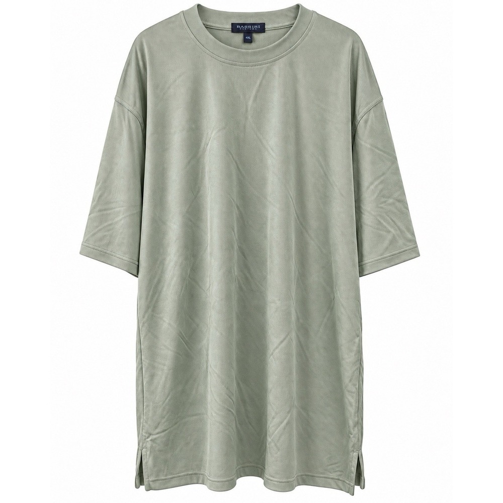 Bassiri Limited Collection Mens 4XL Sage Green Oversized Short Sleeve Shirt